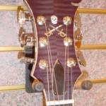JP Guitars Custom Guitar Pearl Inlays Abalone Inlays Wood Inlays HML Howard Leese Model Purple Scull&Swords Pearl Inlay2