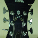 JP Guitars Custom Guitar Pearl Inlays Abalone Inlays Wood Inlays HML Howard Leese Model Purple Scull&Swords Pearl Inlay6