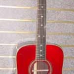 Custom Made Hand Crafted Acoustic Guitar With Cherry Red Finish JPGuitars.com
