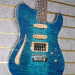 Custom Made Hand Crafted Electric Acoustic Guitar Blue Flame Maple JPGuitars.com
