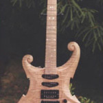Custom Made Hand Crafted Hand Carved Electric Guitar With Scroll Work Front View JPGuitars.com