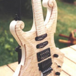Custom Made Hand Crafted Hand Carved Electric Guitar With Scroll Work JPGuitars.com